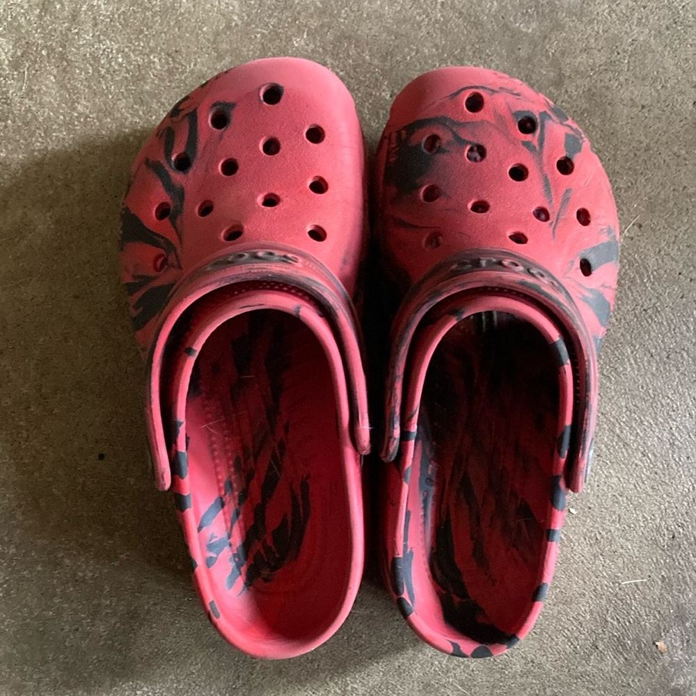 Kids Red and Black CROCS